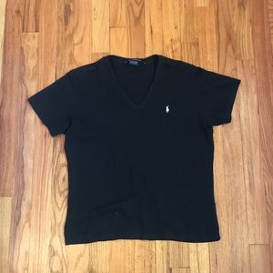 ✨RALPH LAUREN BASIC BLACK V NECK✨